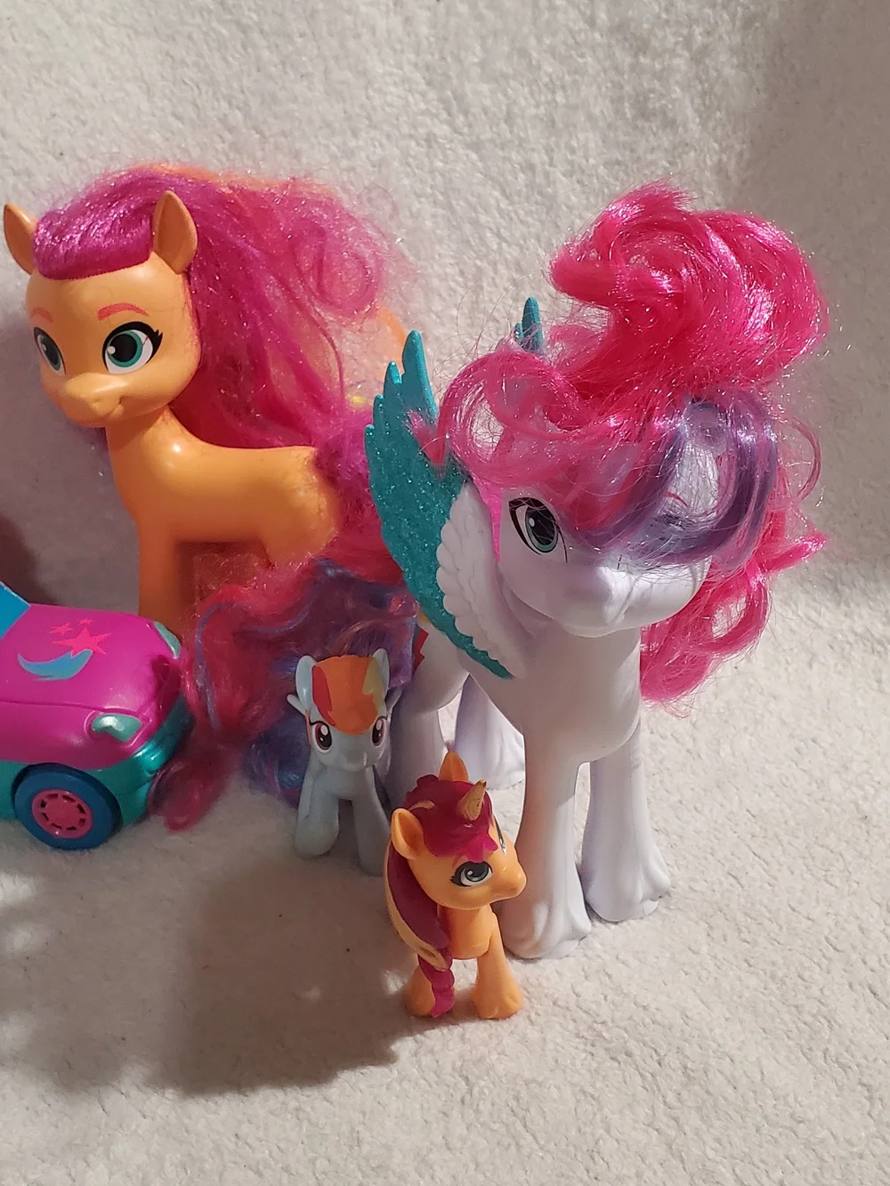 My Little Pony Figures Set with Pink and Orange Ponies